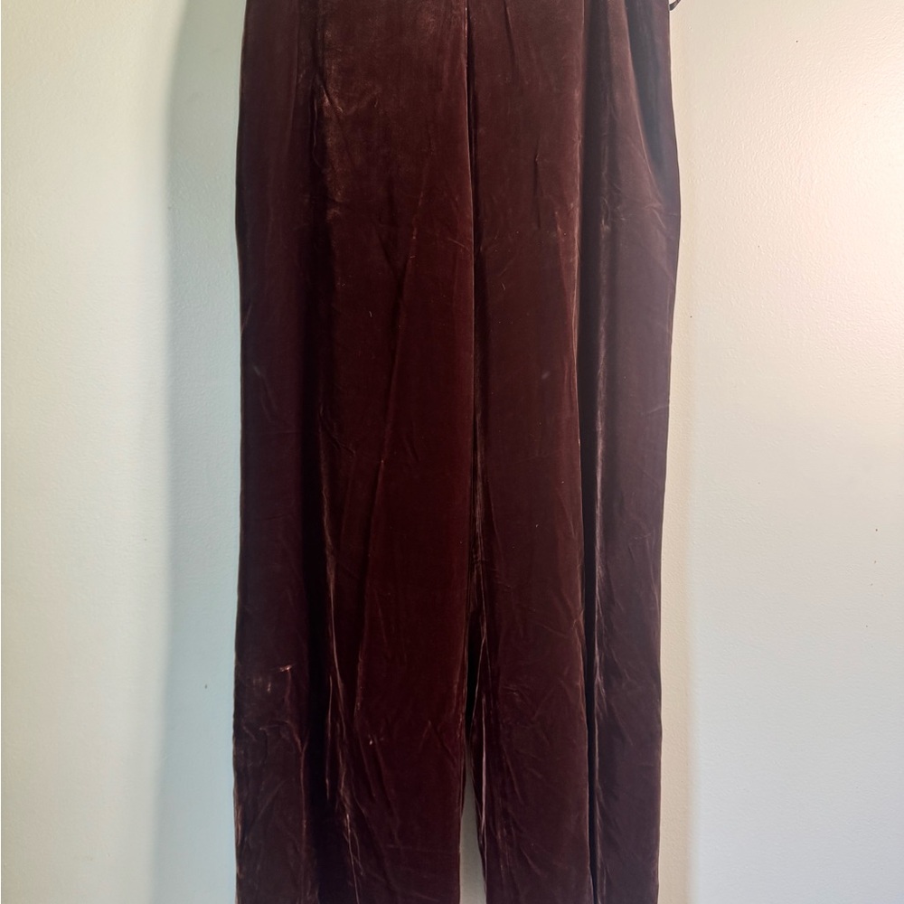 Ralph Lauren Women's Wide Leg Pants in Deep Brown